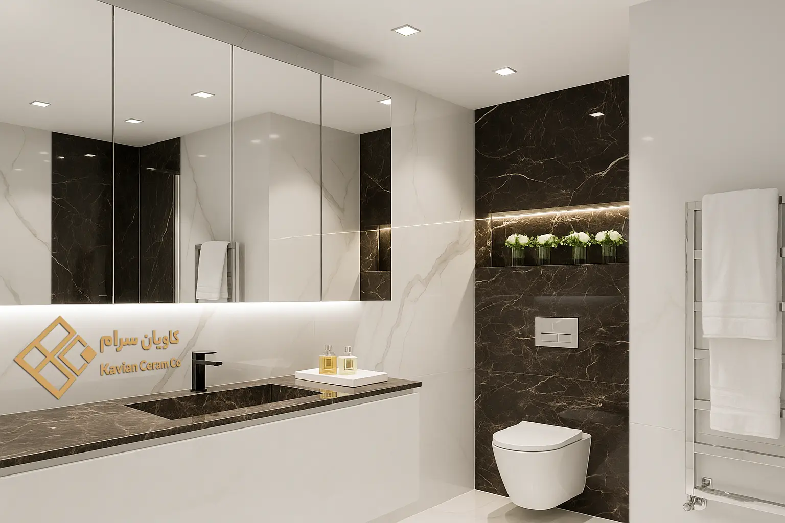 کاشی و سرامیک بدنه سرویس بهداشتی 