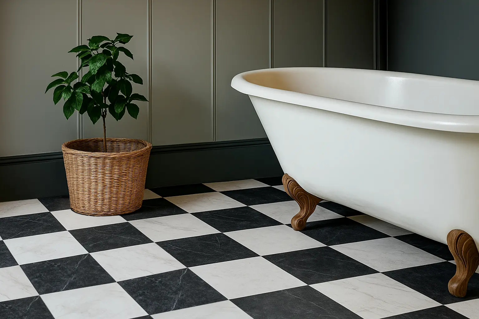 سرامیک کف سیاه و سفید برای سرویس بهداشتی و حمام